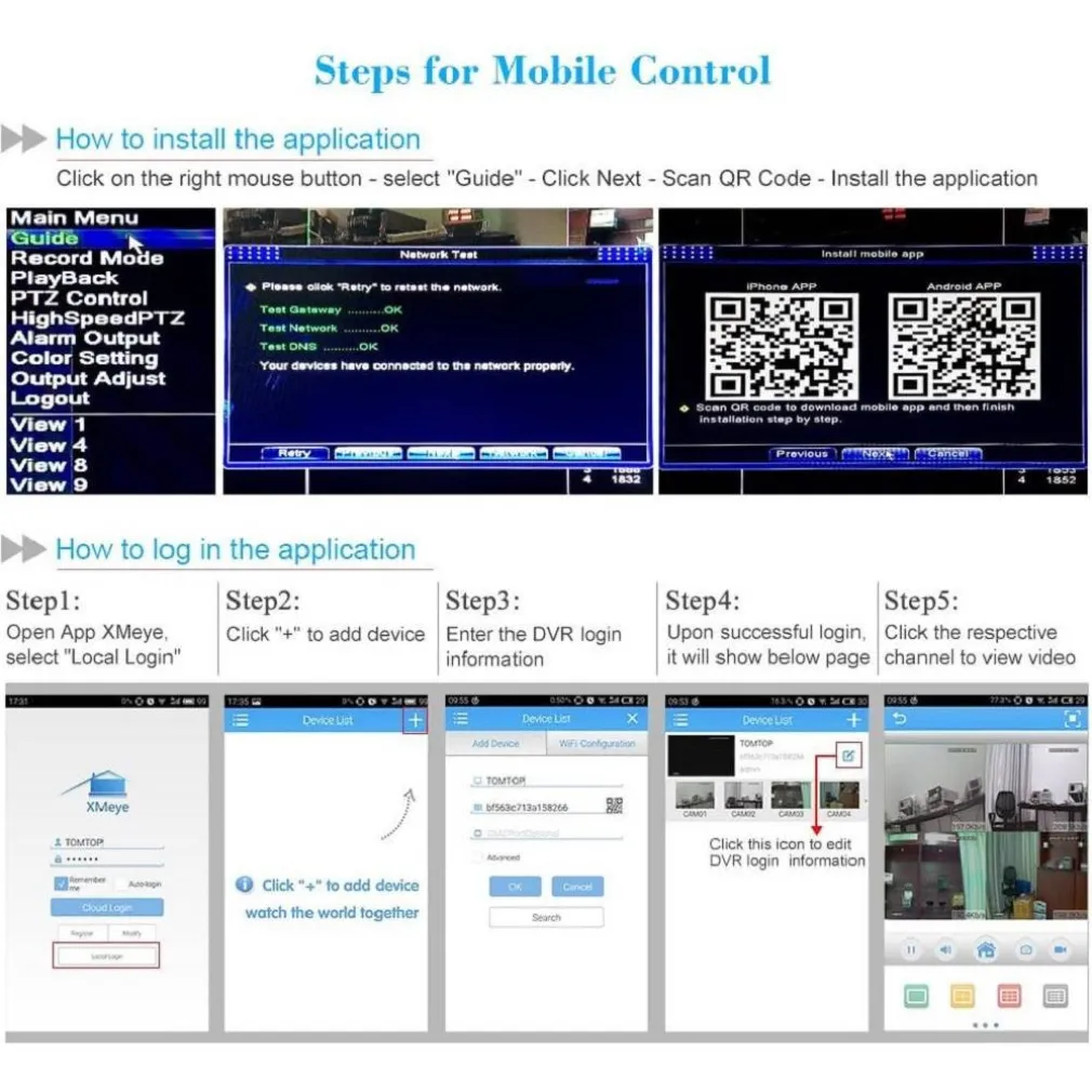 VIDEOREGISTRATORE CCTV DVR 4CH 1080P IBRIDO AHD/ONVIF IP/ANALOGICO/TVI/CVI/DVR