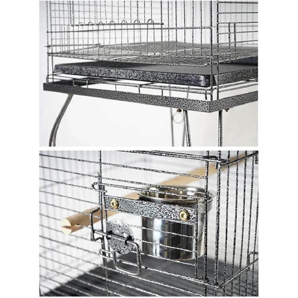 VOLIERA GABBIA PER UCCELLI PAPPAGALLINI CANARINI MEDIA PARTE SUPERIORE APERTA