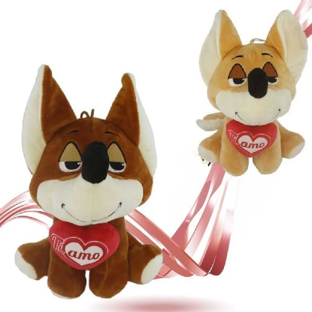 VOLPE PELUCHE 22 CM CON CUORE TI AMO IDEA REGALO SAN VALENTINO COL. ASS. 92447