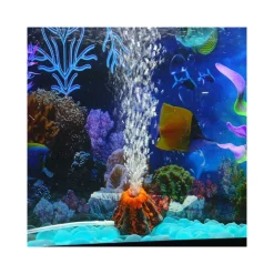 VULCANO SOTTOMARINO ORNAMENTO PER ACQUARIO SENZA TUBICINO PIETRA PER BOLLE