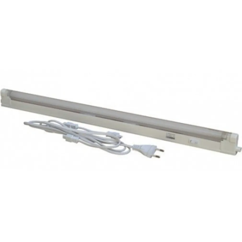 4W TUBO NEON 30CM LED COMPLETO DI PLAFONIERA T5 LUCE FREDDA 6500K CAVO 1 METRO