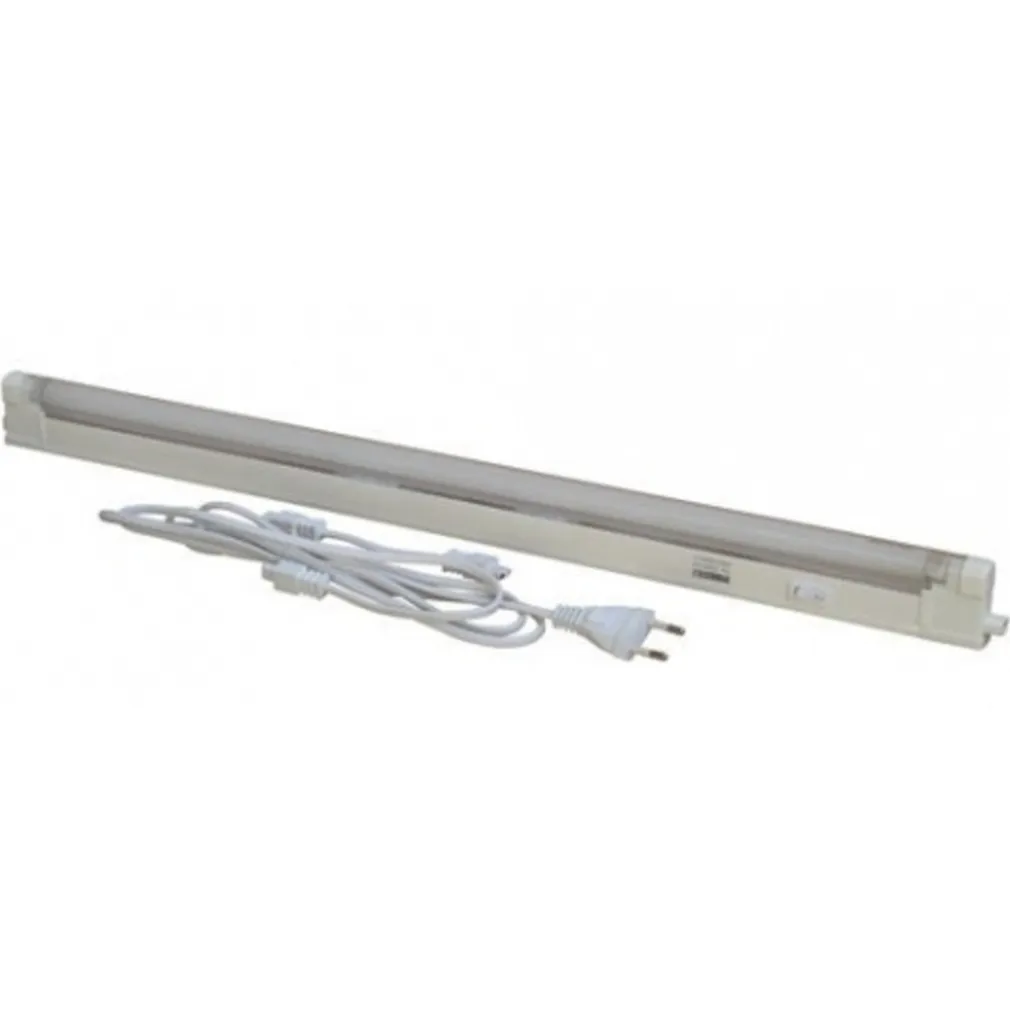 10W TUBO NEON 75CM LED COMPLETO DI PLAFONIERA T5 LUCE BIANCO FREDDO 6500K CAVO