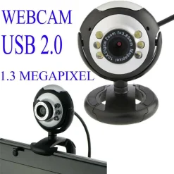WEBCAM WEB-01 IDEALE PER VIDEOCONFERENZE MICROFONO 1.3 MPX 6 LED PER NOTEBOOK PC