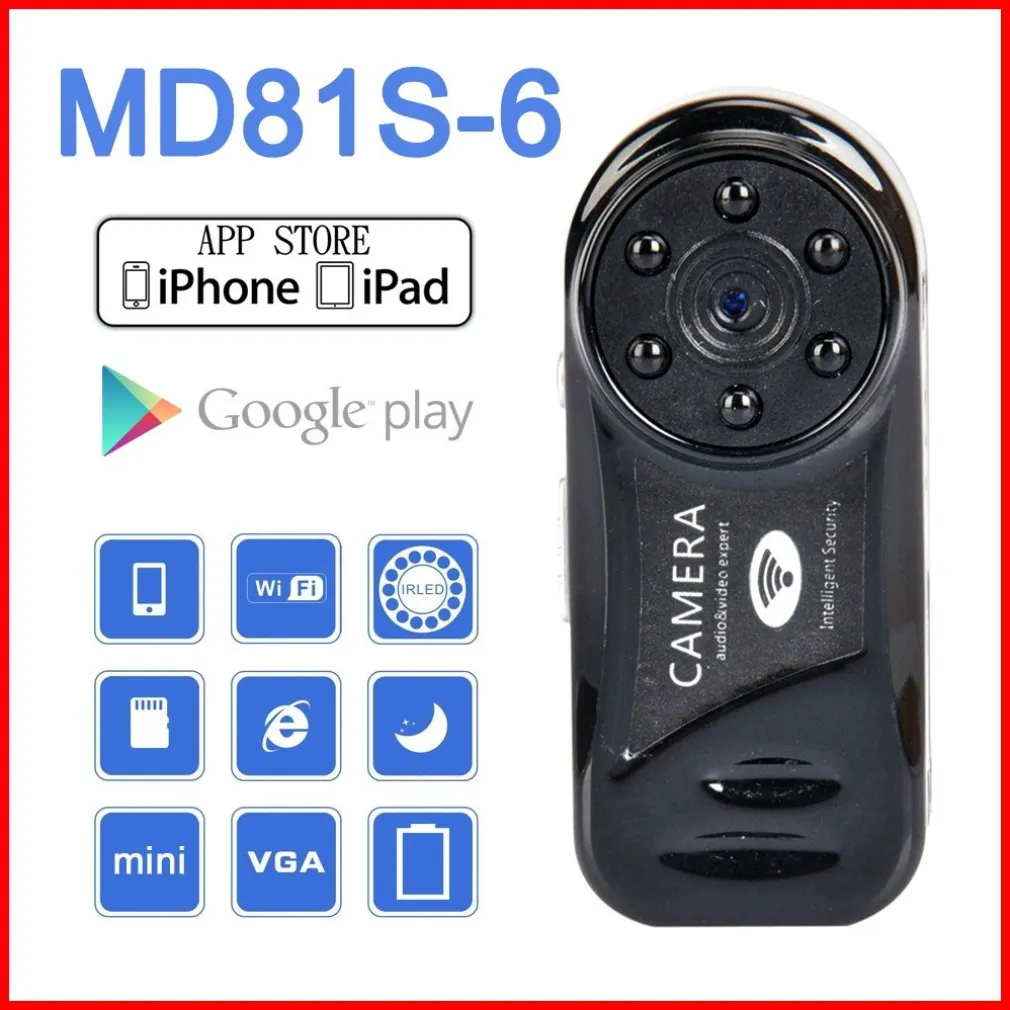 WIFI MiniDV Wireless telecamera con visione notturna ad infrarossi MD81S-6