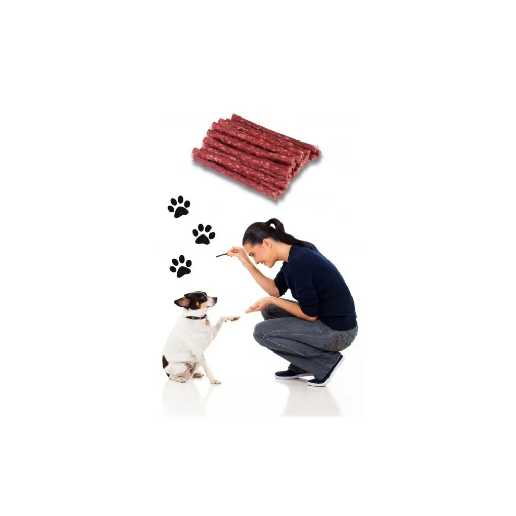 x 10 Bastoncini stick di carne essiccata cani deliziosi snacks premio animali