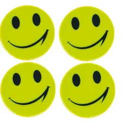 4x ADESIVO CON SMILE SMILEY RIFLETTENTE SORRISO IDEA REGALO GADGET STICKER
