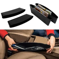 2X CONTENITORE ORGANIZER PORTAOGGETTI LATERALE PER SEDILI SVUOTA TASCHE DA AUTO
