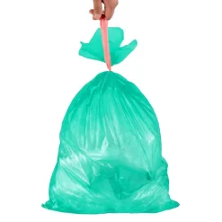 7X ROTOLI SACCHETTI BUSTE SPAZZATURA 40LT 55X65CM CHIUSURA LACCETTO VERDE 105PZ