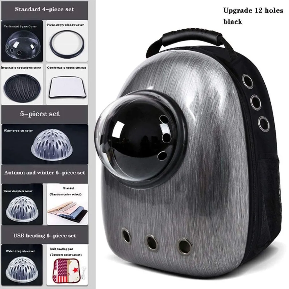 ZAINO BORSA TRASPORTINO GATTO CANE PORTATILE VIAGGIO DESIGN A CAPSULA SPAZIALE