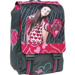 ZAINO SCUOLA ESTENSIBILE CATA MODELLO RICAMATO CON RILIEVI SU TESSUTO