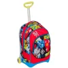 ZAINO SCUOLA RAGAZZI TROLLEY 3IN1 JACK SJ CARRELLO RIMOVIBILE ROSSO