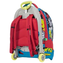 ZAINO SCUOLA RAGAZZI TROLLEY 3IN1 JACK SJ CARRELLO RIMOVIBILE ROSSO
