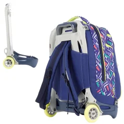 ZAINO SCUOLA RAGAZZI TROLLEY 3IN1 NEW JACK WIDGET CON CARRELLO RIMOVIBILE