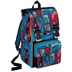 ZAINO SDOPPIABILE BIG YUB MURALES BOY SCUOLA RAGAZZI BLU SCUOLA MEDIA ELEMENTARI