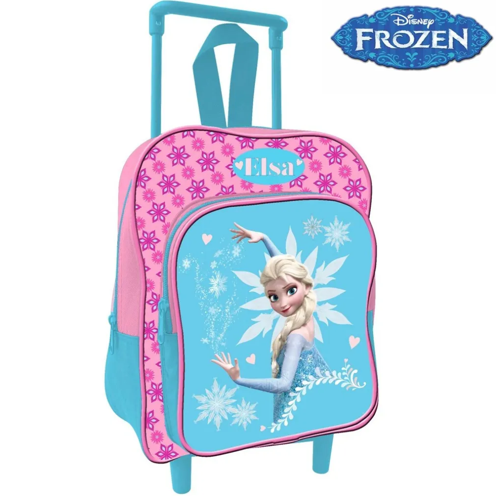 ZAINO TROLLEY FROZEN ELSA DISNEY ASILO SCUOLA BAMBINE VIAGGI ALTO 30 CM