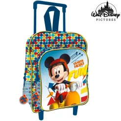 ZAINO TROLLEY MICKEY TOPOLINO DISNEY ASILO SCUOLA BAMBINI VIAGGI ALTEZZA 30 CM