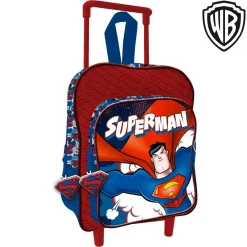ZAINO TROLLEY SUPERMAN WARNER BROS ORIGINALE ASILO SCUOLA BAMBINI VIAGGI 30 CM