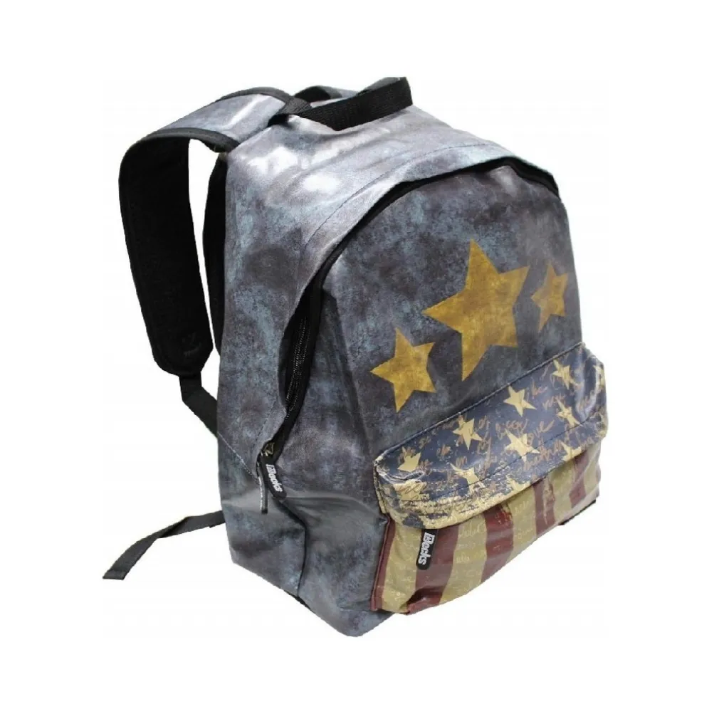 ZAINO UNISEX BANDIERA AMERICA AMERICANO CASUAL 24L ERGONOMICO STELLA BORSA SCUOLA