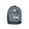 ZAINO ZAINETTO PER BAMBINI ASILO SCUOLA BAD ALICE NERO IN STOFFA 30CM CON ZIP