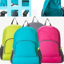 ZAINO ZAINETTO PORTATILE DA VIAGGIO DOPPIA TASCA ZIP RICHIUDIBILE PORTAOGGETTI