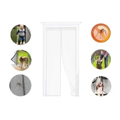 ZANZARIERA ADESIVA PER FINESTRE 150 X 250 CM BIANCO TENDA BALCONE TERRAZZO 12773