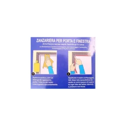 ZANZARIERA BIANCA IN POLIESTERE PER PORTA E FINESTRA 130X150CM ANTI ZANZARE CASA