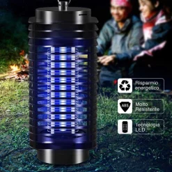 ZANZARIERA ELETTRICA ANTI ZANZARE MOSCHE 4W ELETTROINSETTICIDA AMMAZZA INSETTI