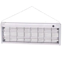 ZANZARIERA ELETTRICA SLIM ANTI ZANZARE MOSCHE 2 LAMPADE UV LED 40W 65 X 26 X 6CM