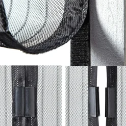 ZANZARIERA MAGNETICA PER PORTE 140 X 240 CM UNIVERSALE NERA TENDA ZANZARIERA