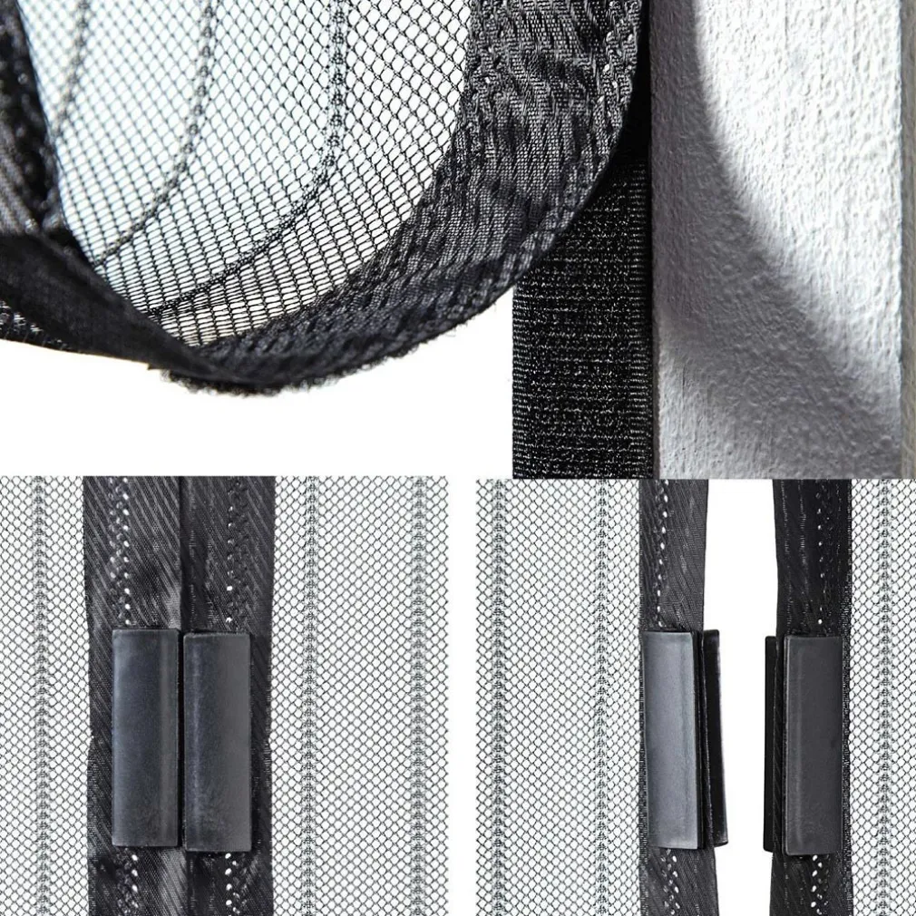 ZANZARIERA MAGNETICA PER PORTE 140 X 240 CM UNIVERSALE NERA TENDA ZANZARIERA