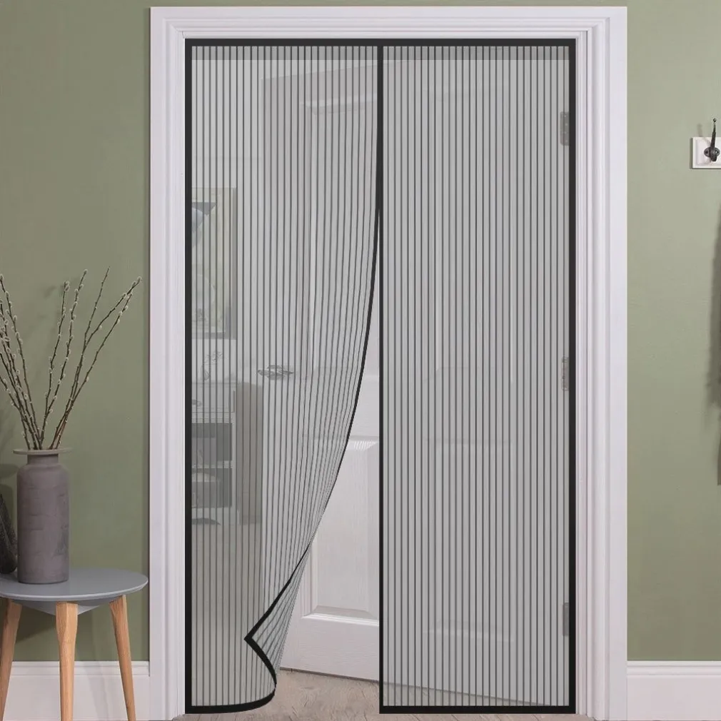 ZANZARIERA MAGNETICA PER PORTE 140 X 240 CM UNIVERSALE NERA TENDA ZANZARIERA
