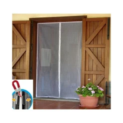 ZANZARIERA MAGNETICA 140x240 CM ZANZARIERA UNIVERSALE PORTA FINESTRA PANNA BEIGE