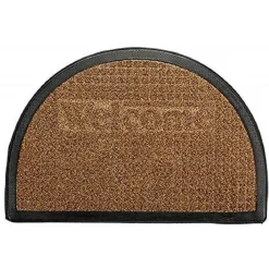 ZERBINO TAPPETO IN GOMMA MEZZA LUNA SCRITTA WELCOME 60X40CM ANTISCIVOLO INGRESSO